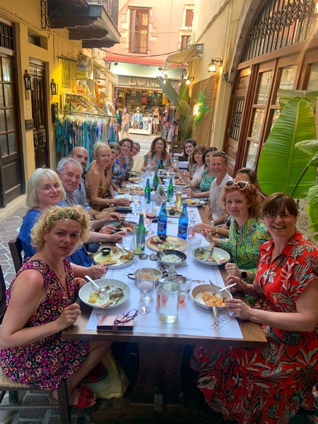 Dinner in back streets of Chania