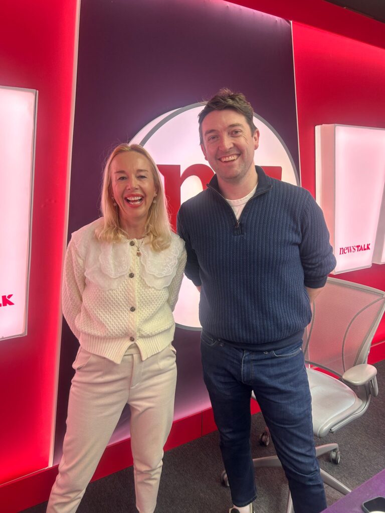 IMG-20251227-WA0002 Fiona with Sean Defoe on the Anton Savage Show on Newstalk